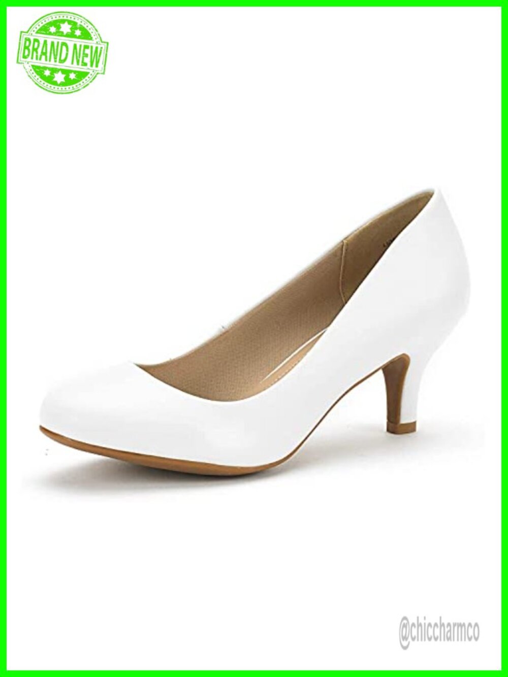 Comfortable Kitten Heels Pumps - 2.5" Heel, Slip-On, Latex Insole